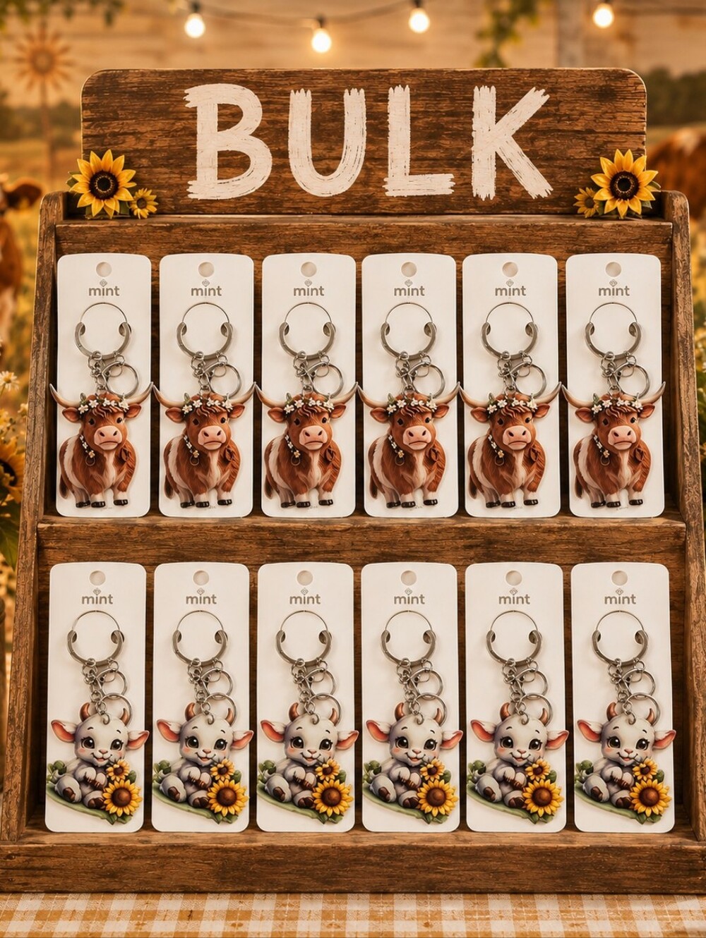 BULK Highland Cow/lamb Keychains